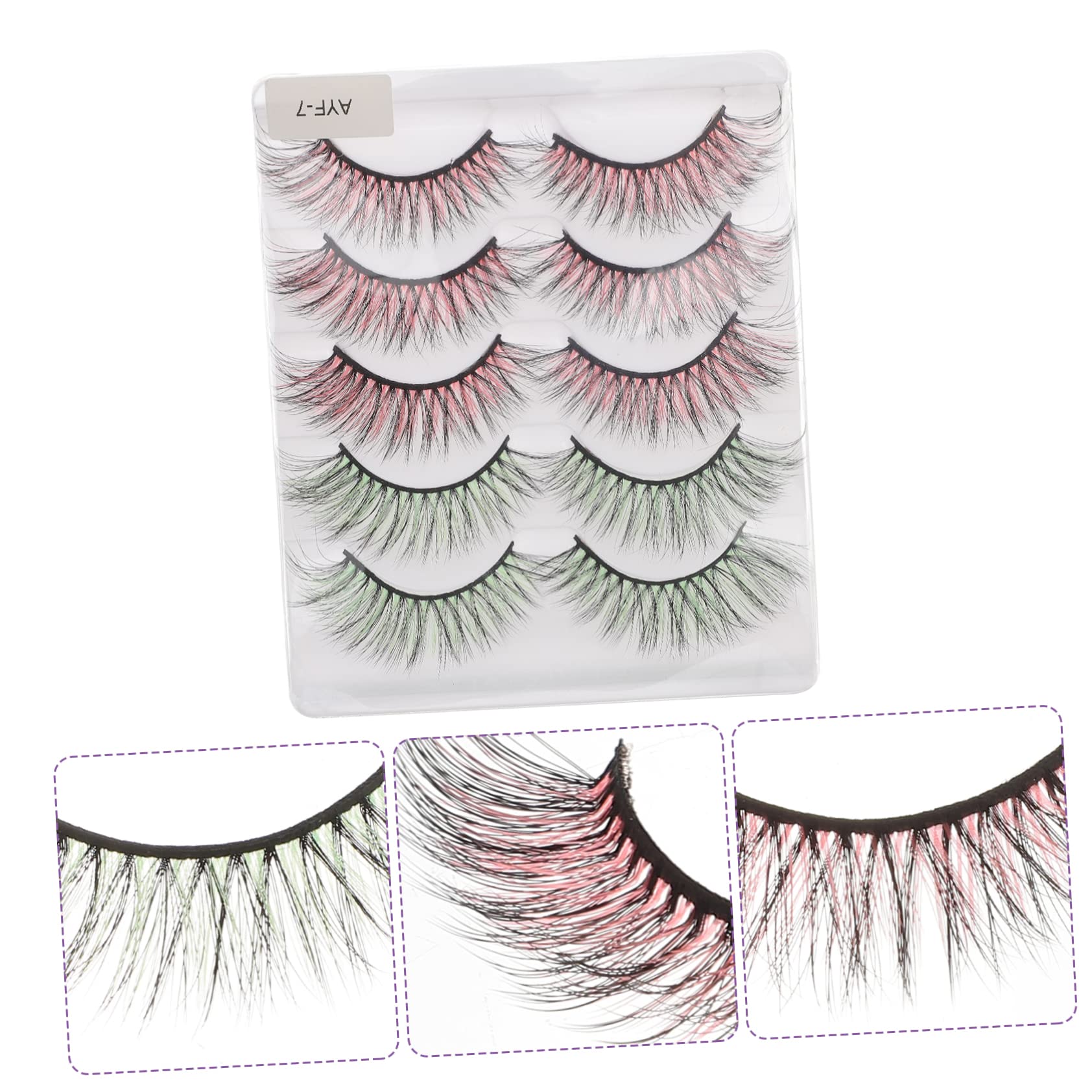 MAGICLULU 5 Set Di Ciglia Finte Riutilizzabili Estensioni Per Ciglia Per Donne Set Di Ciglia Finte 5 Paia*5