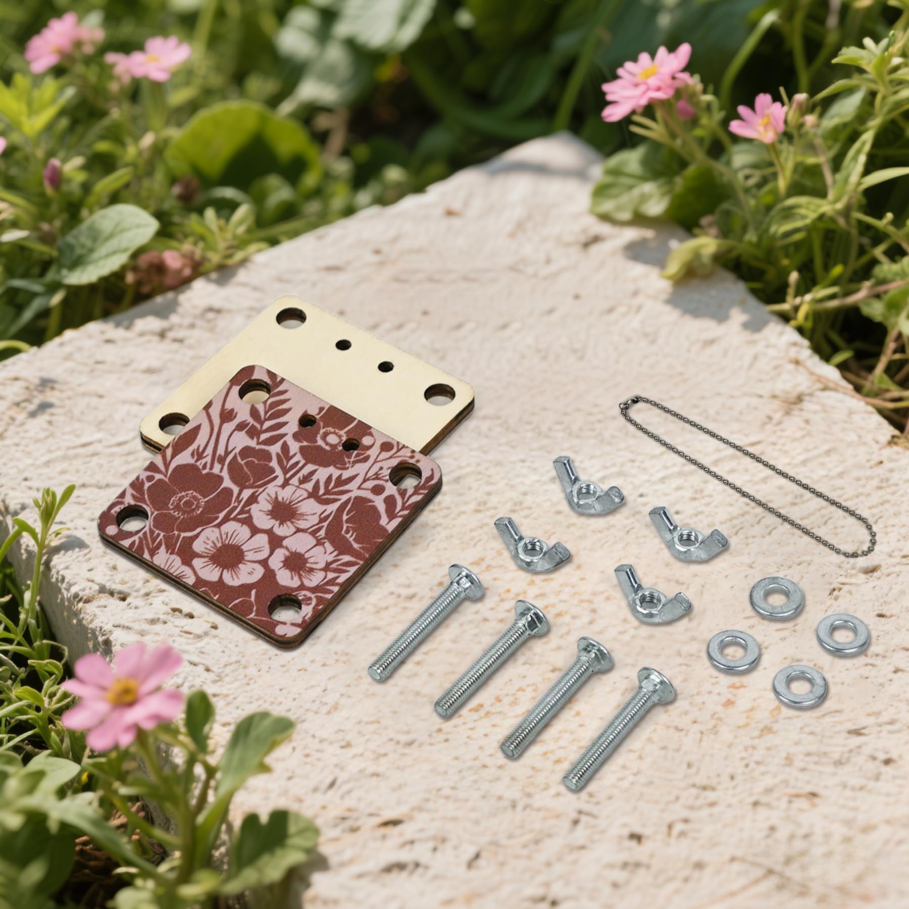 Whemyreat 4 Sets Micro Flower Press, Wooden Pocket Flower Press Kit, Handmade Plant Preservation Kit - Image 4
