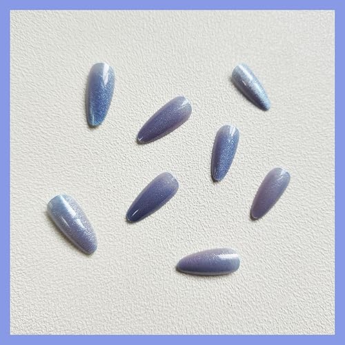 Miniatura 120 de Uñas postizas rojas a presión, uñas postizas medianas de almendra, uñas acrílicas brillantes, uñas postizas de cobertura completa con diseño