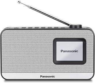 Panasonic RF-D15EG-K Portable DAB+/FM Digital Radio with Bluetooth, 2.4" TFT LCD Display, 1W 5CM Speaker, 4 Preset Buttons, Battery and AC Mains Powered, Sleep, Alarm, Clock Functions, Black.