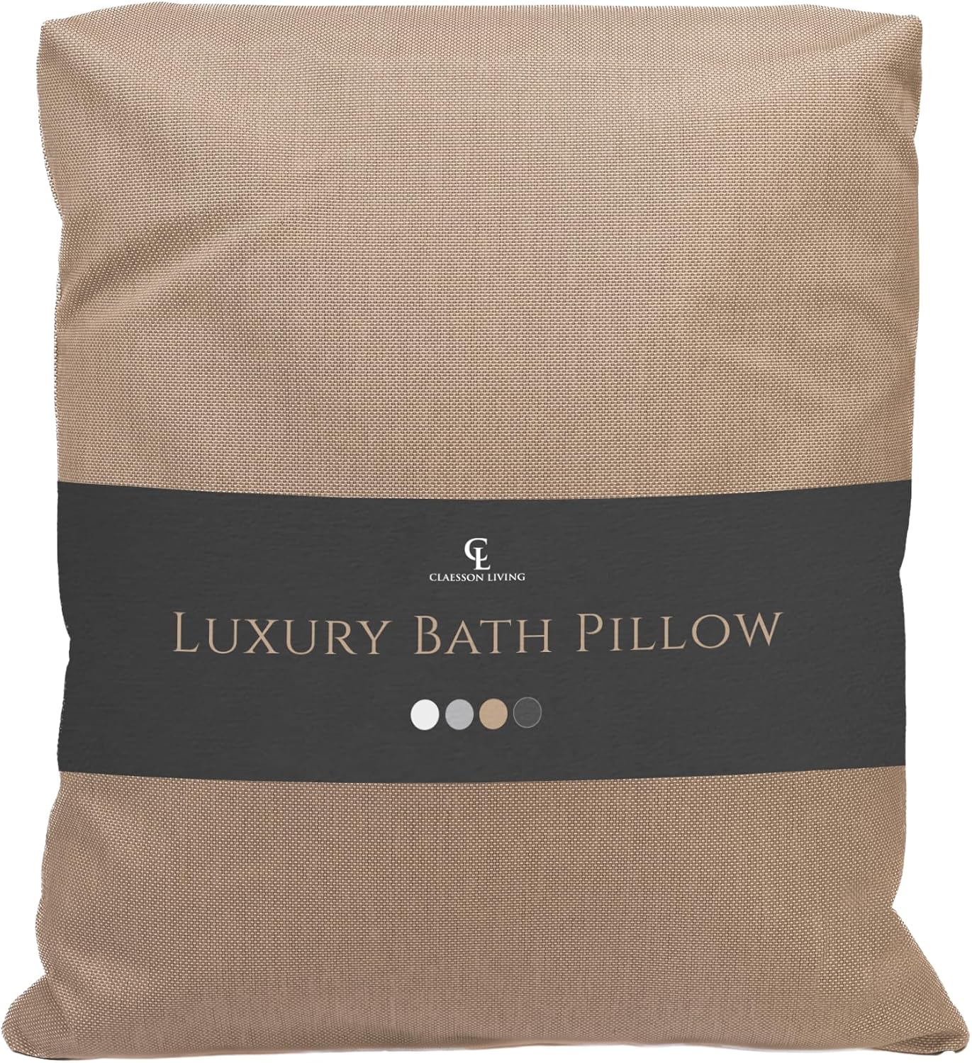 Luxury Bath Pillow for Tub – Thick and Comfortable Bathtub Pillow Support for Head and Neck and Back – Washable Quick-Drying Bath Pillows – Bath Cushion for Home Spa – Fits Any Bathtub – Sand