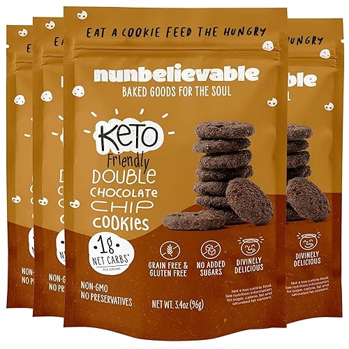 Miniatura 10 de Nunbelievable Galletas Keto con chispas de chocolate deliciosos postres y aperitivos bajos en carbohidratos sin azúcar añadido postres Keto sin