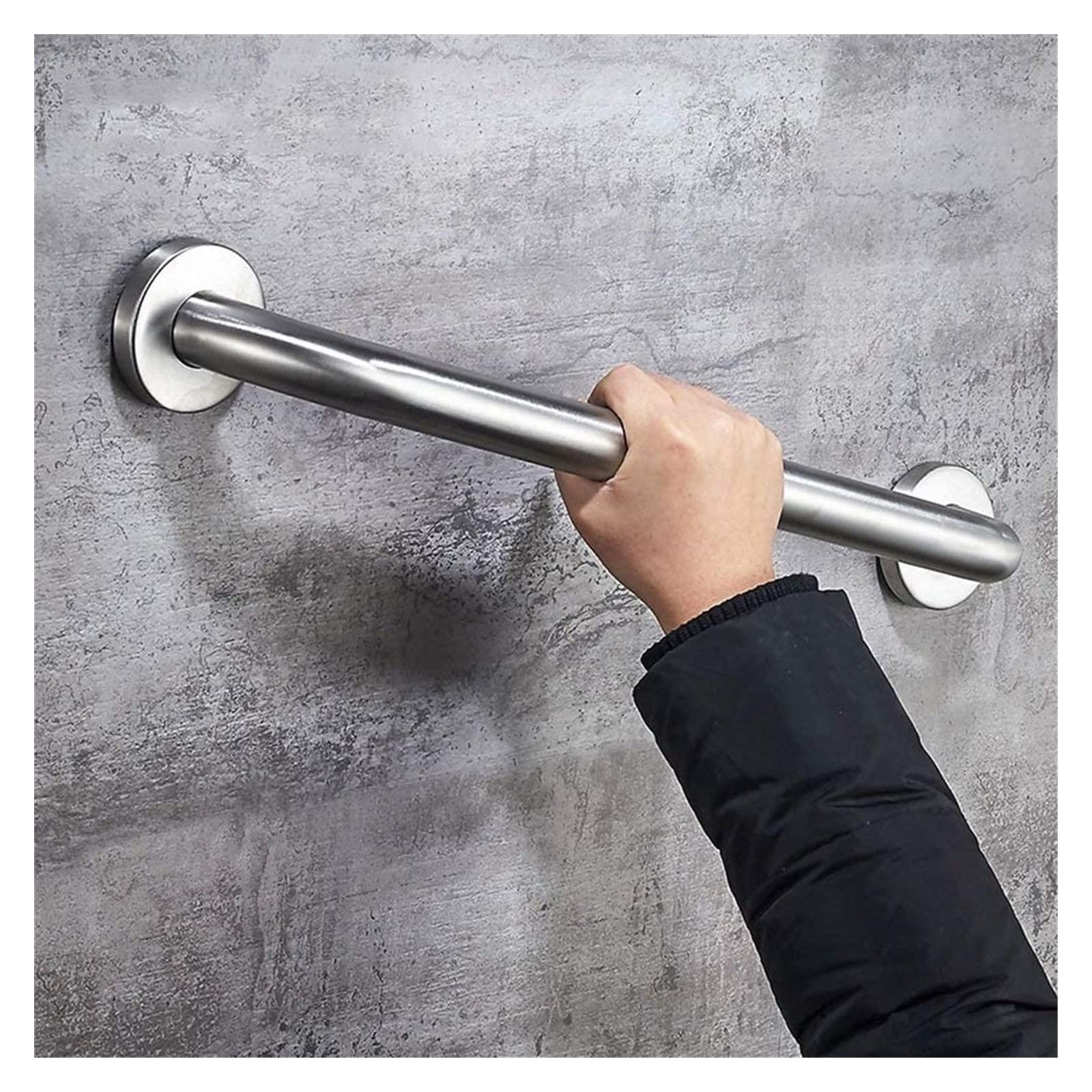 Maniglioni di Sicurezza, in Acciaio Inox Antiscivolo, Corrimano per Scale, Supporto per Corridoio per Cameretta di Bambini Anziani 68 Cm × 7,5 Cm, Argento,