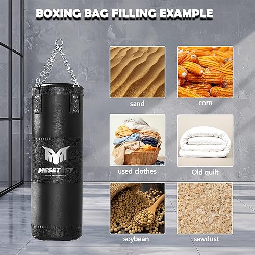 Miniatura 5 de Saco de boxeo para niños y adolescentes, saco de boxeo para niños de 2.7 pies con guantes de boxeo de 8 onzas para jóvenes, boxeo, artes marciales