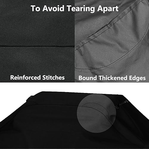 Miniatura 6 de Hisencn Cubierta para parrilla de barbacoa de 55 pulgadas, resistente al agua, para parrilla de gas de 3 a 4 quemadores, para Weber, Charbroil,