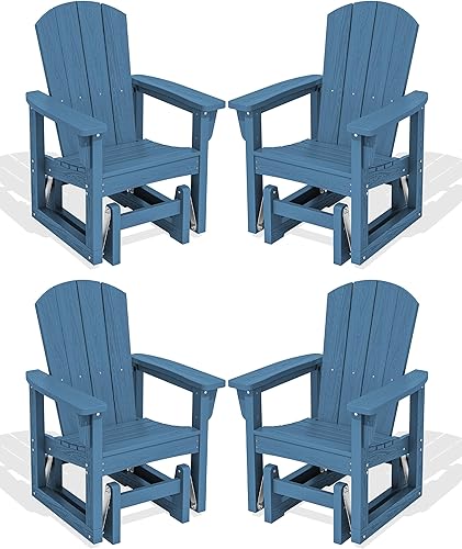 Vista 32 de SERWALL Silla Planeadora para Exteriores, Silla Planeadora de Patio HDPE Balancín Resistente a Todo Clima para Exteriores, Negro