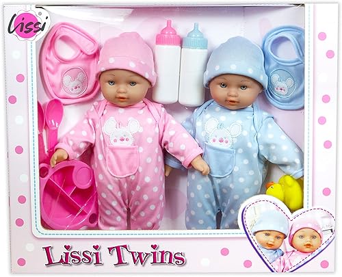 Miniatura 2 de Lissi Muñecas de bebé gemelas de 11"