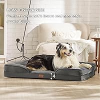 Vista 109 de Bedsure - Cama ortopédica extragrande para perros, sofá cama lavable para perros extragrandes, espuma de soporte con funda extraíble y lavable, negro