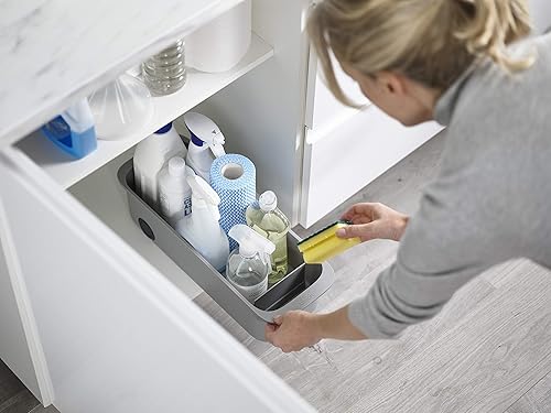 Miniatura 5 de Joseph Joseph CupboardStore Easy-Access Wheeled Storage Caddy, Under Sink Kitchen Cabinet Organizer- Grey