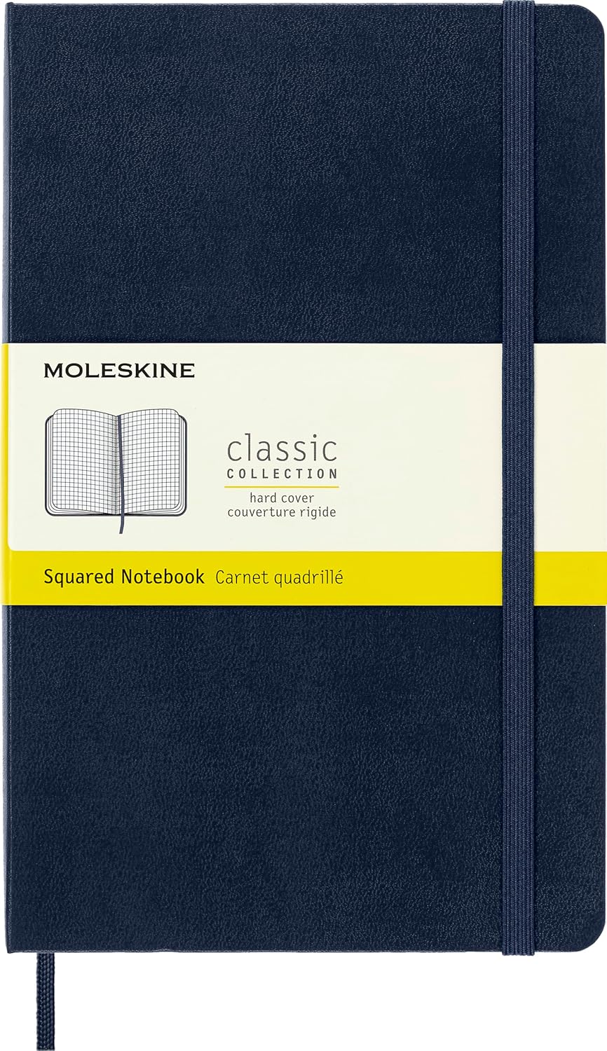 Moleskine Classic Notebook, Taccuino a Quadretti, Copertina Rigida e