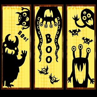 JOYIN Halloween Decorations Window Clings - Hallowmas Monster Window Covers Novelty Cute Wiggly Monster Window Decal Stickers for Halloween Party Decoration Party Supplies Decor Window Decoration