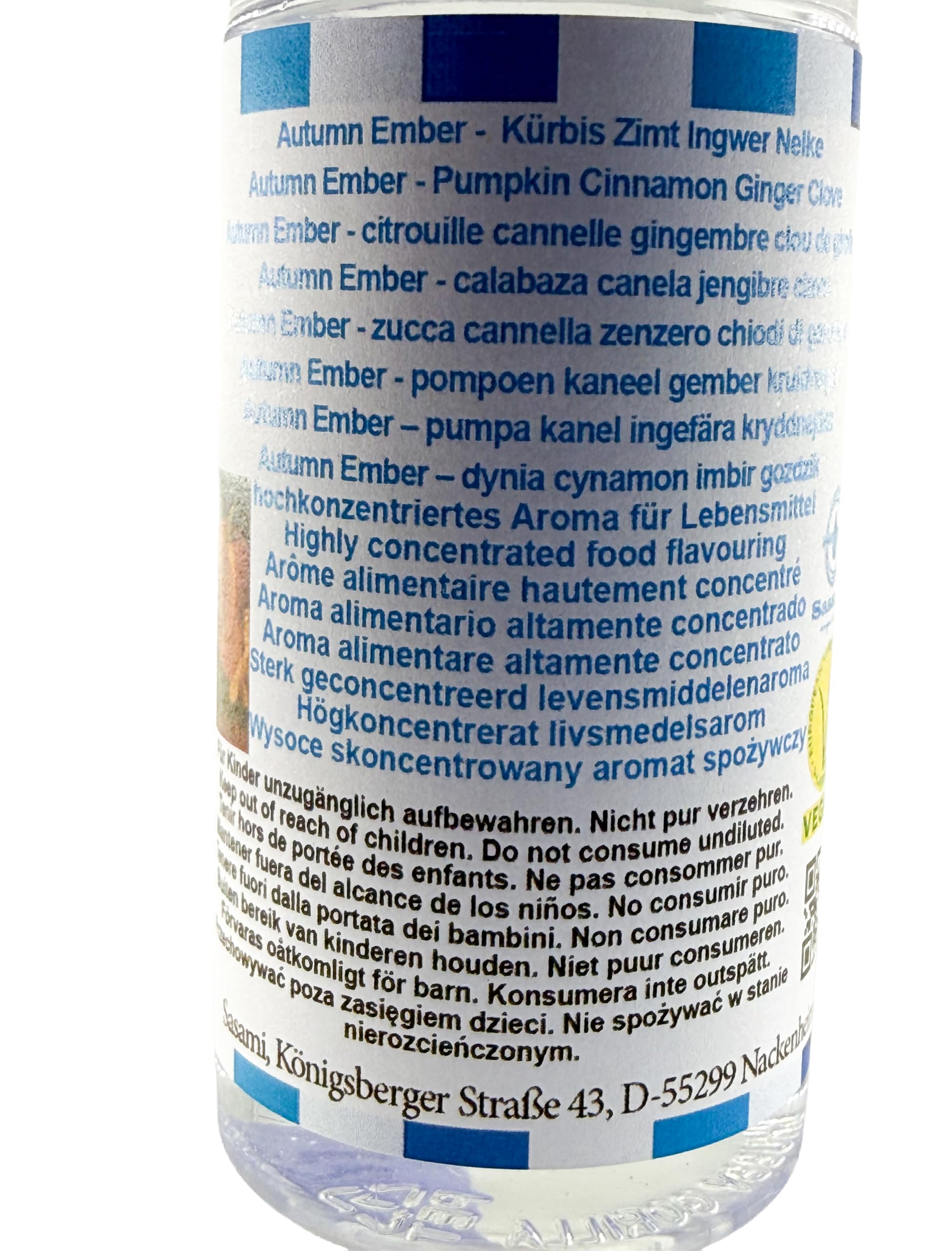 Autumn Ember – dynia cynamon imbir goździk aromat koncentrat – Wegański – Sasami – 100ml
