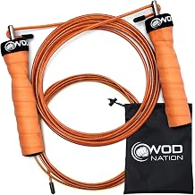 Attack Speed Jump Rope Adjustable Dual-Cable Skipping Rope for Men, Speed & Weighted Options, Fast Fold-Over Adjustment Durable Adult Boxing Rope for Fitness, Cardio Home Gym & Cross Training - Orange
