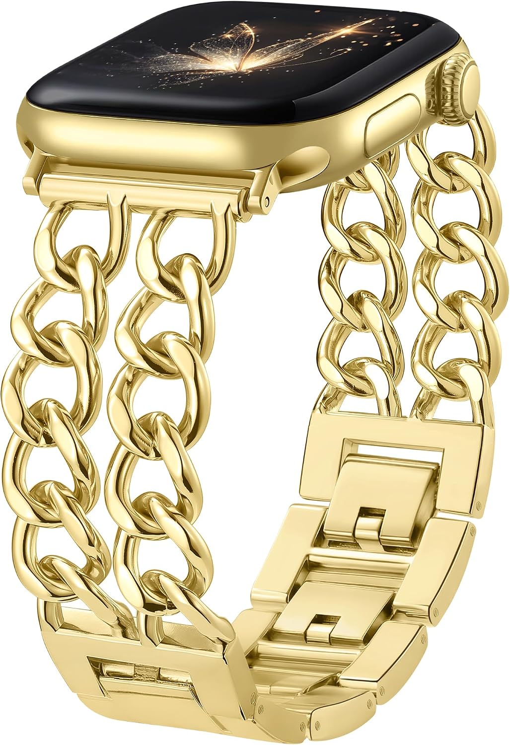 DaQin Gold Band Compatible with Apple Watch Bands for Women 40mm 42mm 38mm