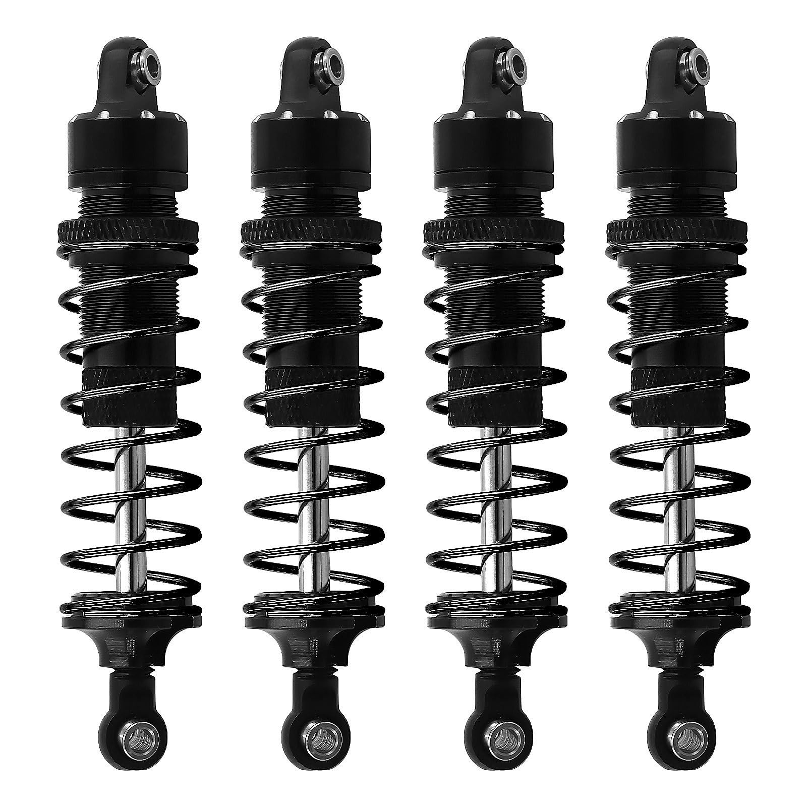 Aluminum Alloy Front Rear Shock Absorber RC Upgrade Parts for TRAXXAS MINI MAXX Monster Truck MINI XRT RC Car (Black)