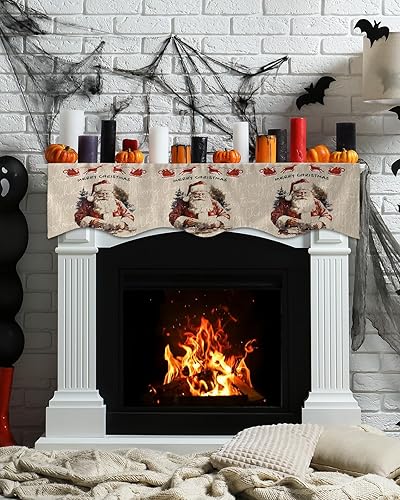 Miniatura 3 de Funda para bufanda de chimenea de Papá Noel, mantel superior, bufanda para Navidad, Halloween, Acción de Gracias, otoño, decoración de interiores,