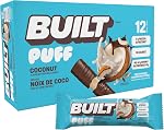 Built Bar, Puff Barres protéinées, noix de coco, collagène, Délicieux, Snack santé, Sans gluten, 12ct boîte