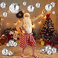 Vista 6 de Funtery 100 piezas Bolas de Discoteca de Espejo al Por Mayor, Surtidas, Bolas de Discoteca Colgantes Plateadas, Decoración para Hogar, Boda