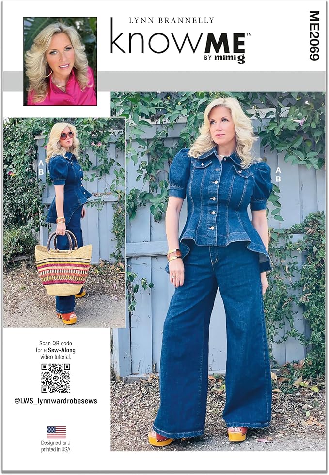 Amazon.com: Know Me ME2069Y5 Misses' Denim Top and Pants Sewing Pattern ...