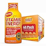 Vitamin Energy Immune+ Extra Strength Energy Shot Orange Burst 48 Pack, 260mg Natural Caffeine, B-Vitamins, Citicoline, Green Tea, Immunity & Focus Support, Zero Sugar, Gluten-Free 1.93 fl oz