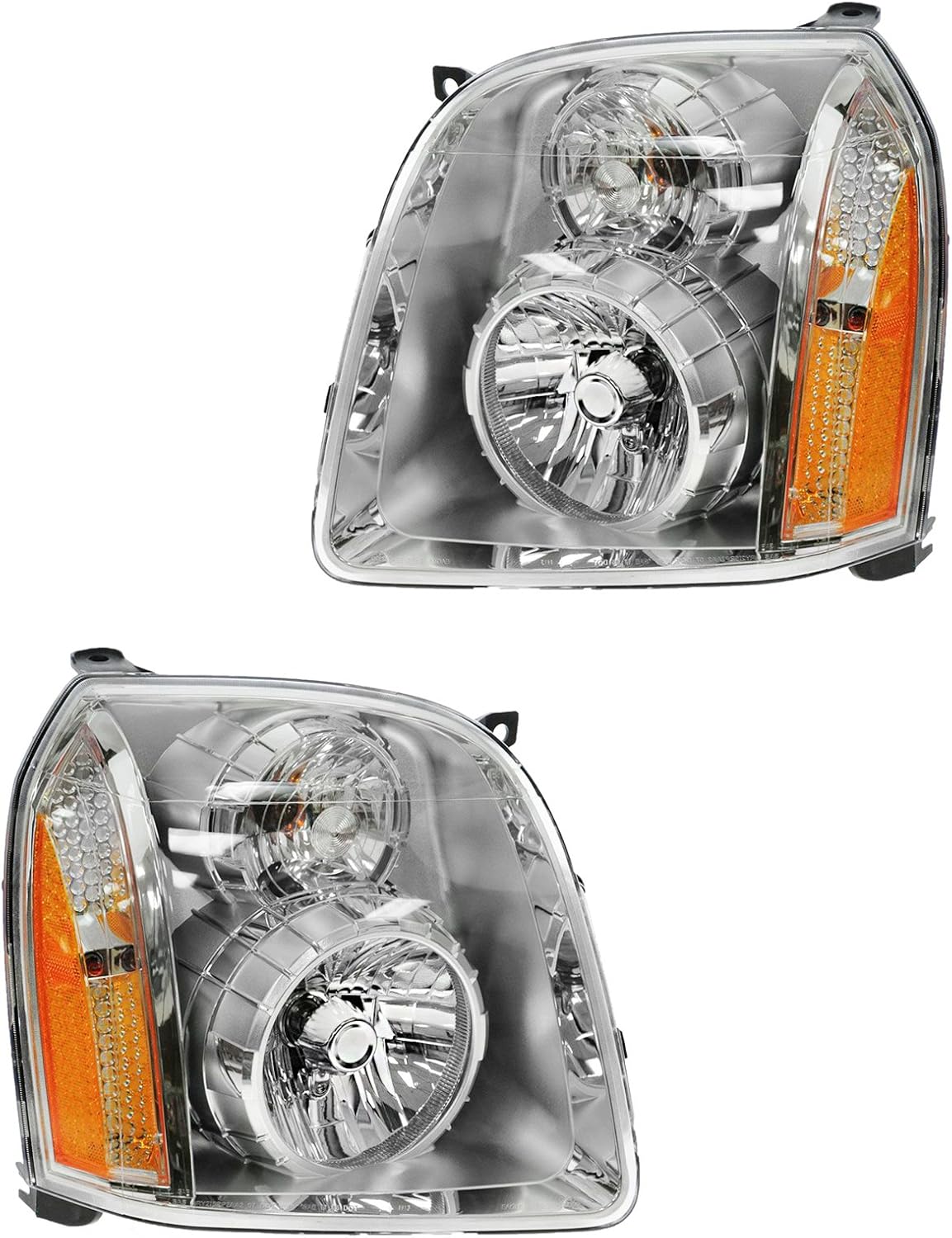 Headlights Headlamps Left & Right Lamp Pair Set of 2 for 07