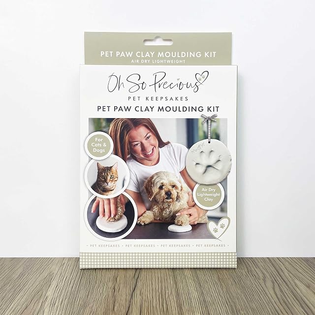 Foto 7 de 8 de Kit de huellas de patas de animales en arcilla Recuerdo fácil de usar para perros y gatos Huellas de cachorro…
