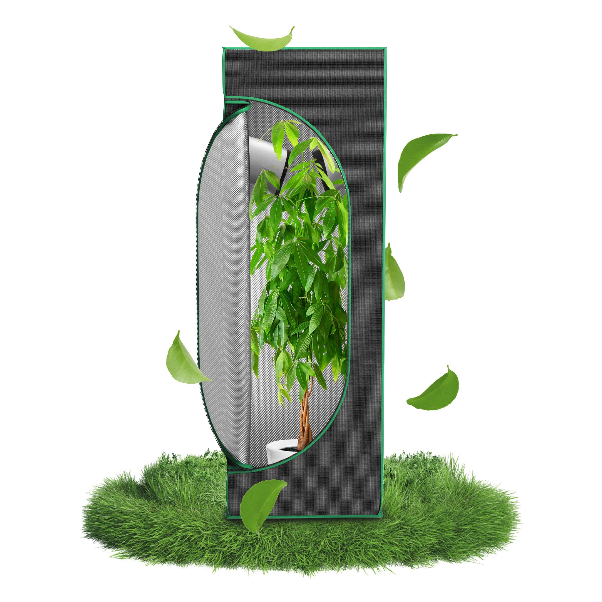 FIVMEN Serre a tenda 40x40x120 cm Tenda da coltivazione con Mylar riflettente, impermeabile e a tenuta stagna, serra per coltivazione indoor, serra per la crescita delle piante, per la coltivazione