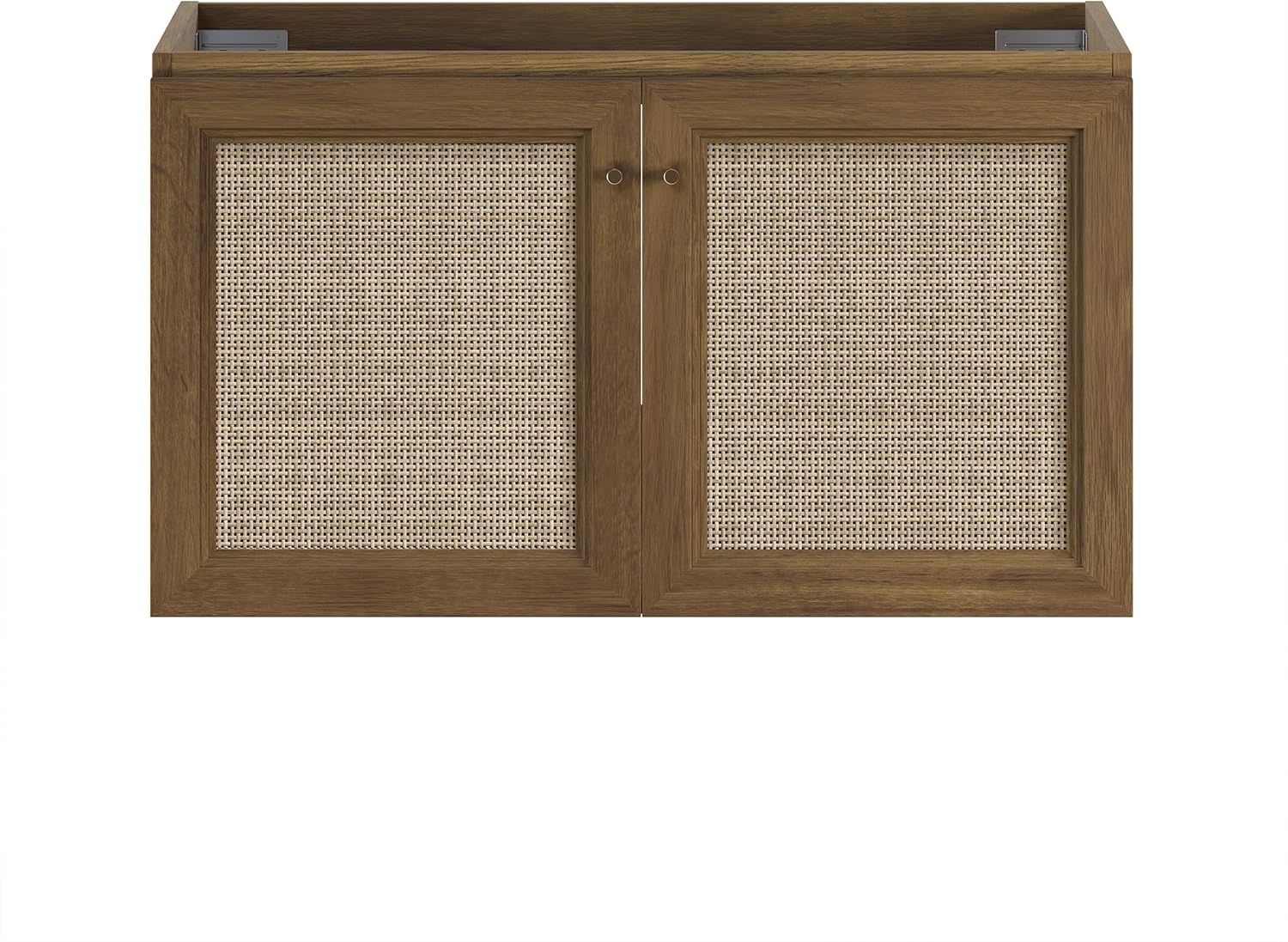 Swiss Madison Classe 36" Wall-Mounted Bathroom Vanity in Brown Oak Without Sink Top