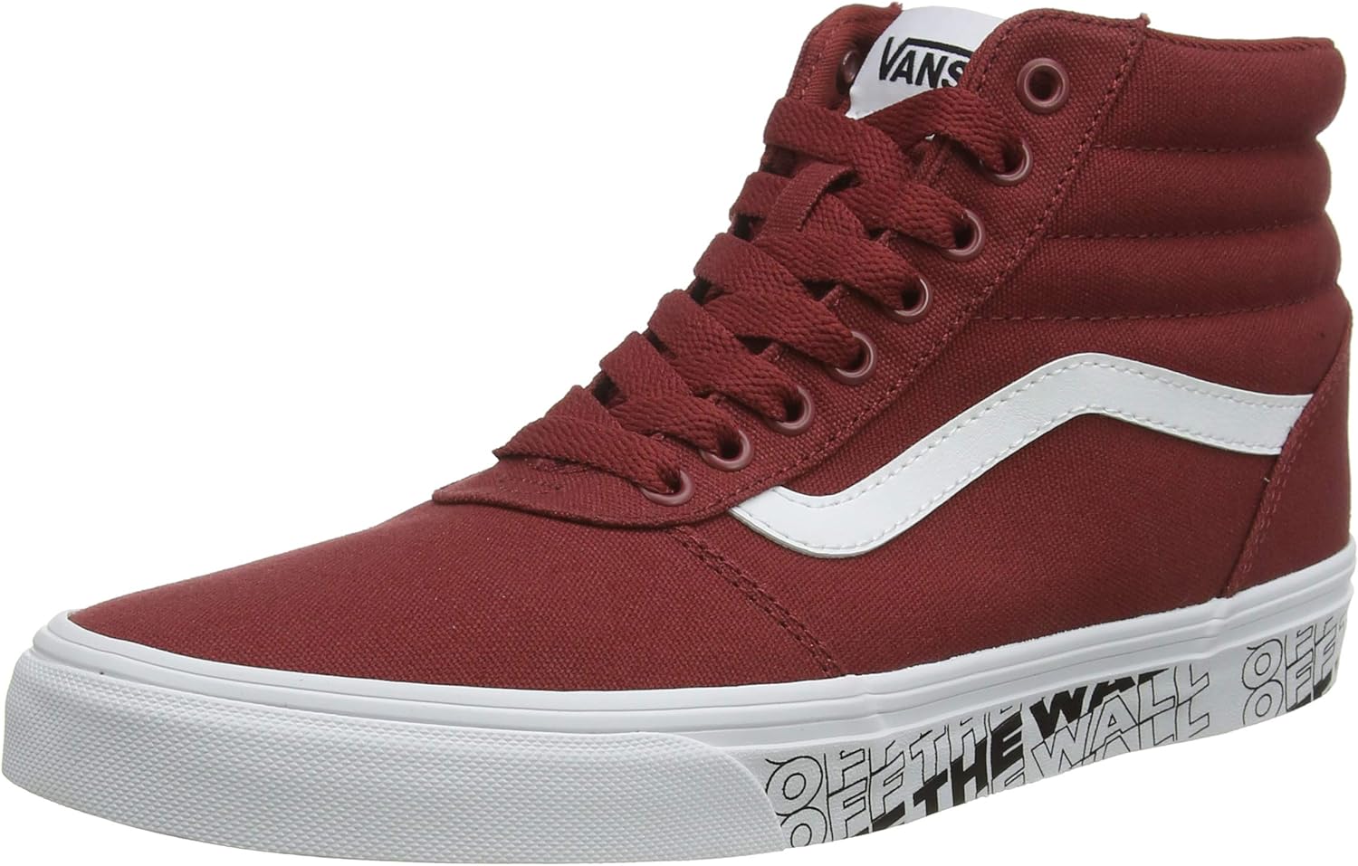 Vans Men's Hi-top Trainers Sneaker 7 Red Rosewood White We9
