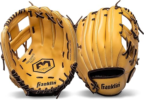 Vista 294 de Franklin Sports Field Master Baseball + Softball Glove - Field Master Adult + Youth Baseball + Softball Mitt - Men's + Women's Gloves - Right Hand