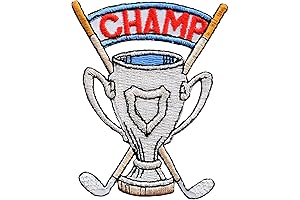 Iron on Patches Champion Golf Trophy Embroidery