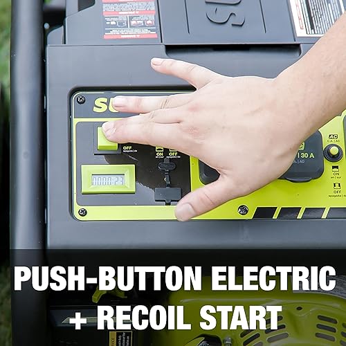 Miniatura 5 de Sun Joe SJG4100LP Generador de propano portátil | Botón eléctrico + arranque de retroceso | Sistema de refrigeración de energía | 4100 vatios de