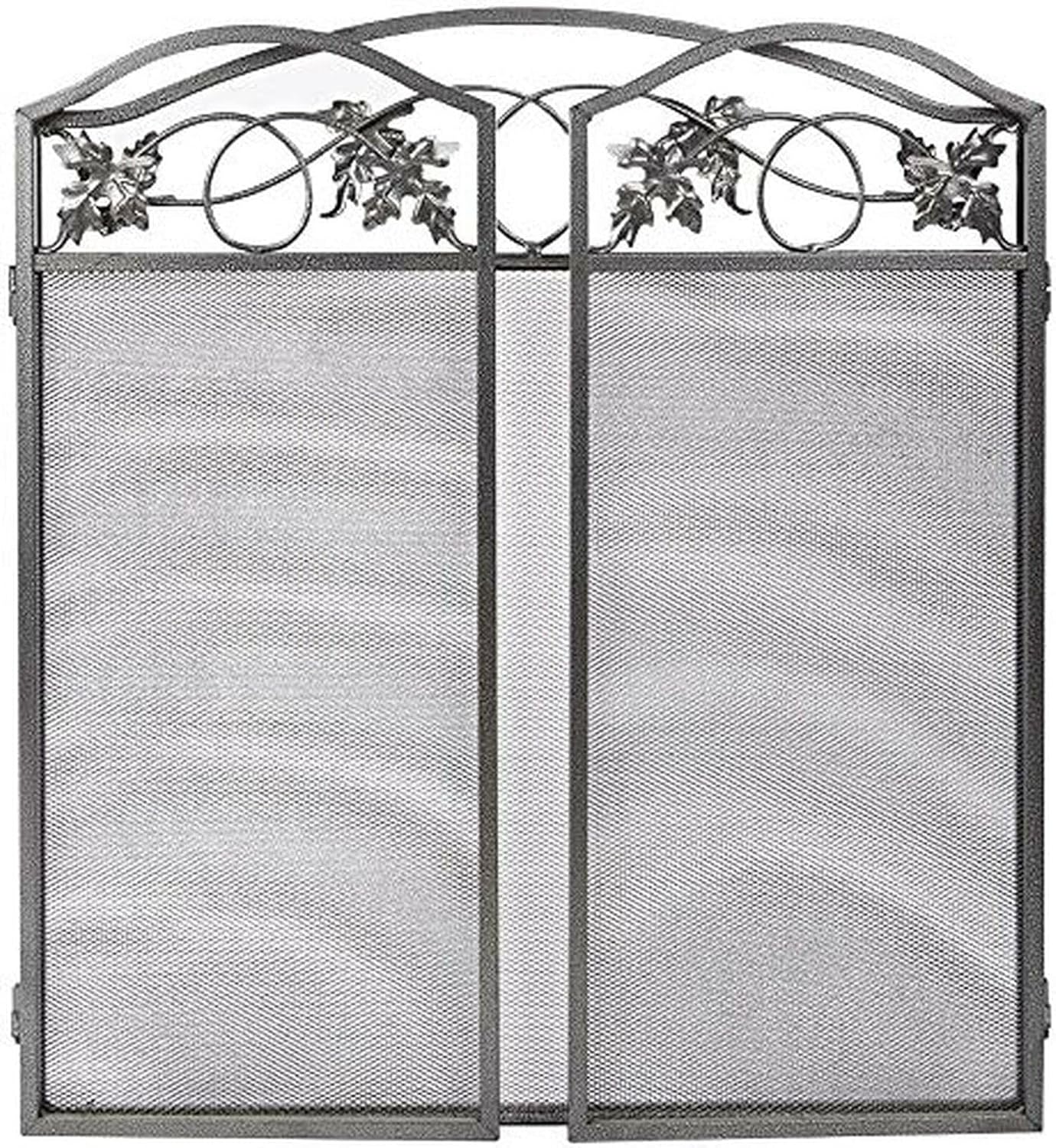 Fireplace Screens Indoor Fireplace Screen 3 Panel Pewter Wrought Iron Large Screen Fireplace Screen Flat Fireplace Screens Decorative