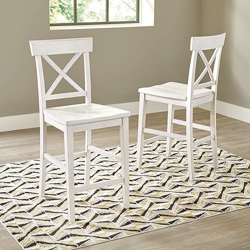 Miniatura 2 de Signature Design by Ashley Stuven Taburete de bar (2CN), 45.72cmde ancho x 50.8cmde profundidad x 101.6cmH, blanco