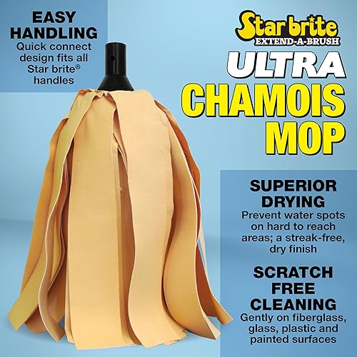 Miniatura 4 de STAR BRITE Trapeador de gamuza ultra y bolsa de almacenamiento, cabezal de trapeador premium que se conecta rápidamente a todas las asas de cepillo