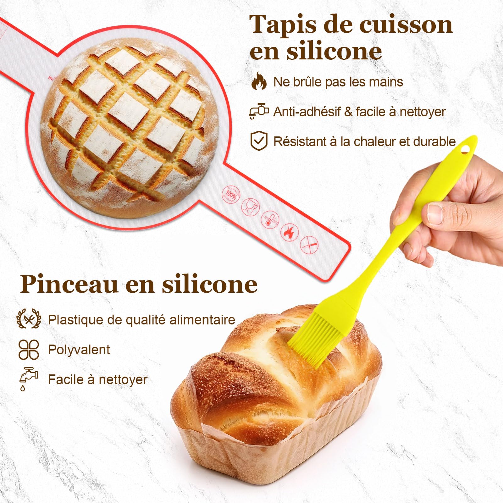 SHANNA Banneton Pour Pain, Kit Boulangerie Levain 15 Pièces, Corbeille a Pain en Rotin Naturel Rond et Ovale, Panier Fermentation Pain set Adapté aux DéButants et Professionnels (15PCS)