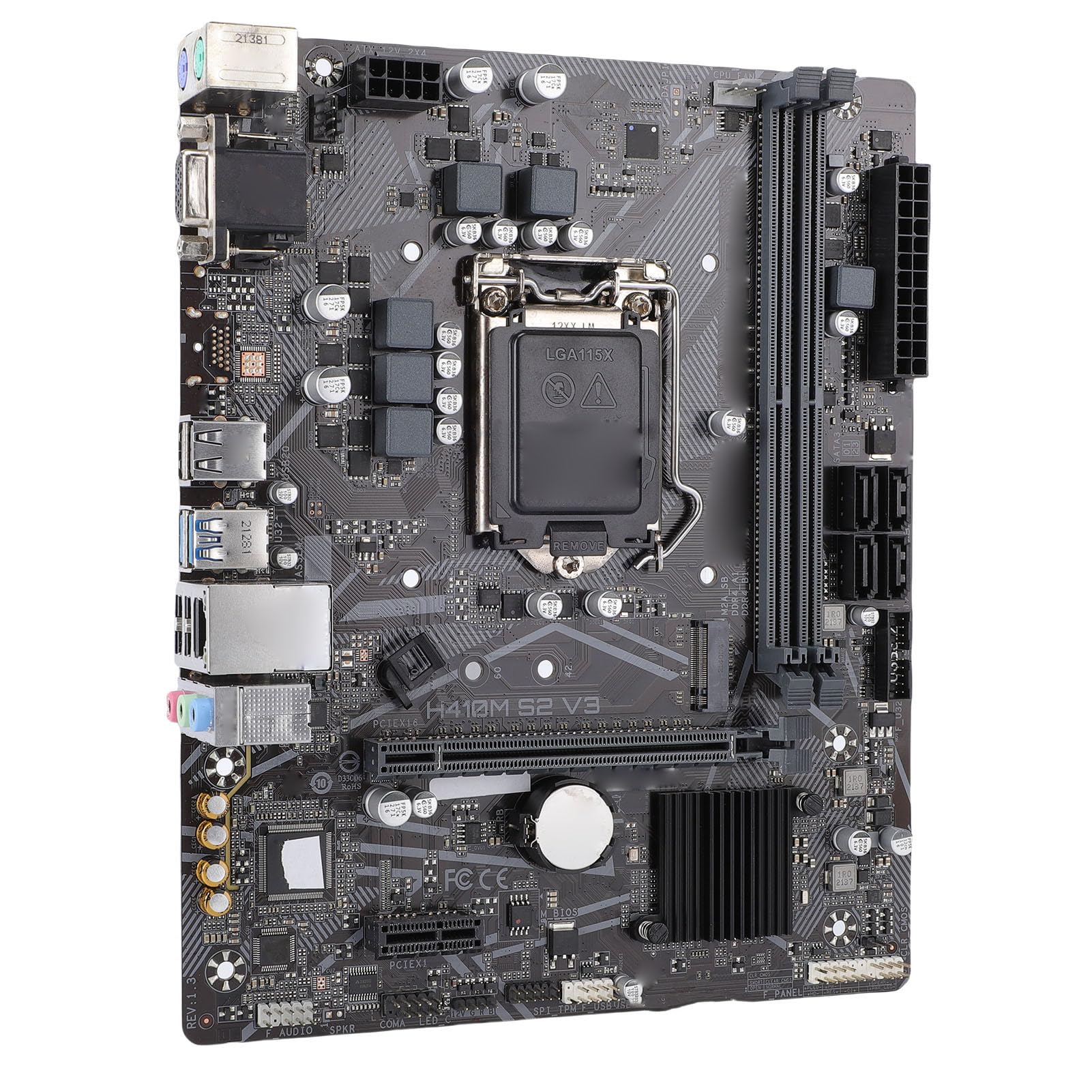 Placa Base, LGA 1200 Socket Dual Channel DDR4 2933MHz 64GB RAM Compatible con Placa Base para PC, ATX con Ranura PCIe 3.0 X16 Realtek Gigabit LAN para Pentium de 10.a Generación