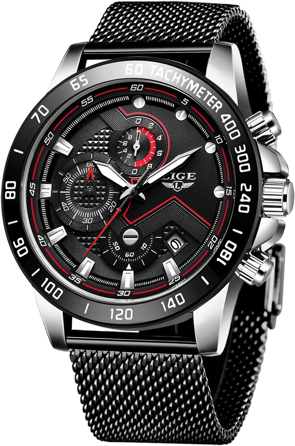 Orologio Uomo Biden Con Cinturino Acciaio - Quadrante Madreperla, Cronografo, Impermeabile 3ATM