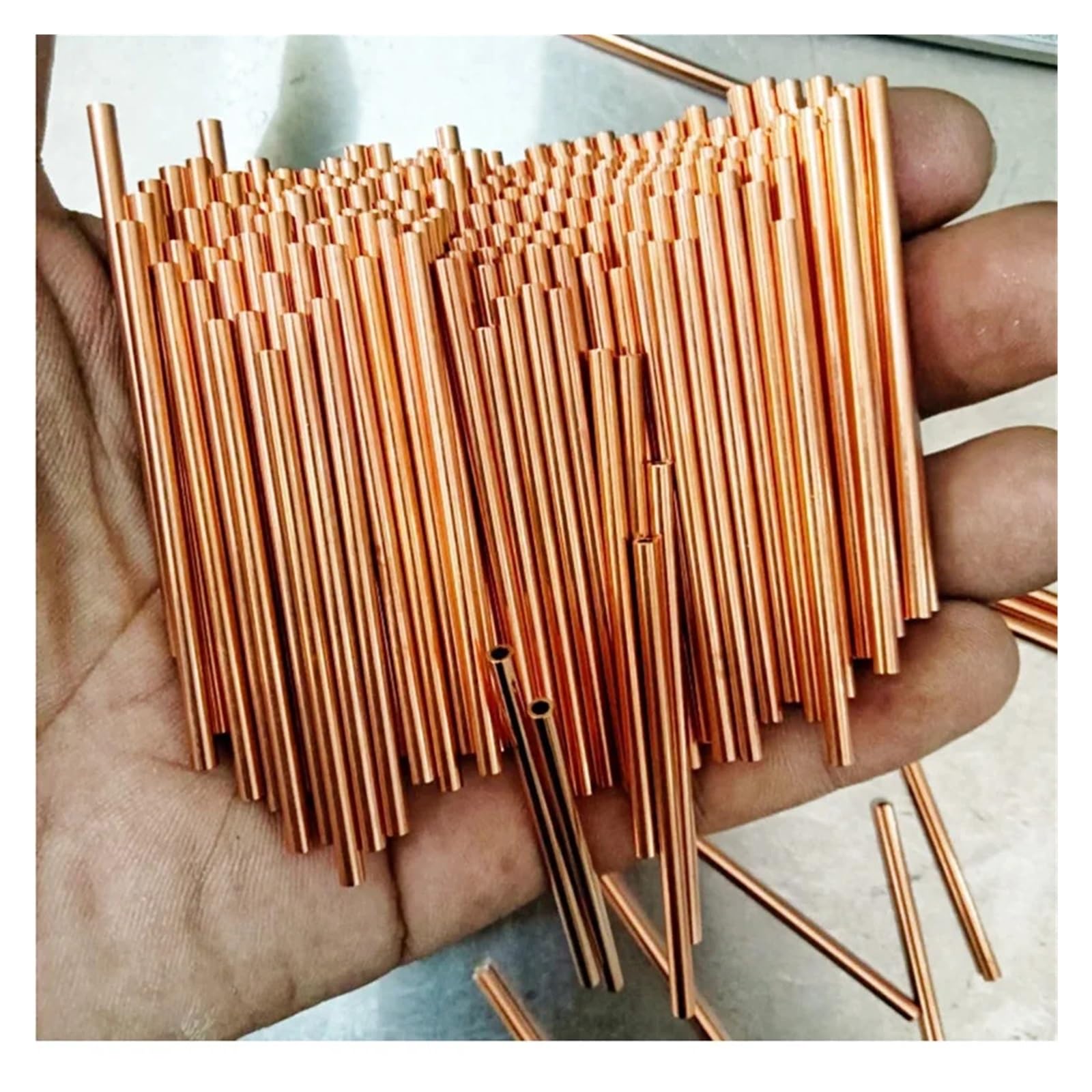 2/3/4 Stück Rotes Kupferrohr, Hohl, Gerade, Rund, Dünn, Kapillarrohr, DIY-Metall, Individuell(OD 25 x ID 23mm 2pcs)