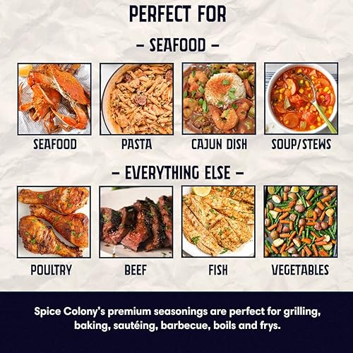 Miniatura 6 de Spice Colony Bayou Thunder - Condimento cajún picante – Auténtica mezcla de especias cajún picantes, sin MSG, Kosher – 6.5 onzas