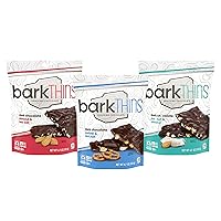 Vista 1 de barkTHINS Sal marina de almendras, sal marina de pretzel, chocolate negro de coco y almendras, chocolate negro, comercio justo y sin OMG, bolsas
