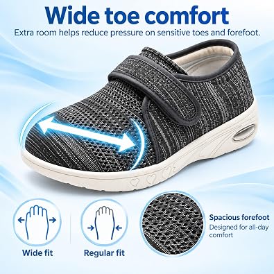 Women's Diabetic Shoes Width Wide Shoe for Elderly