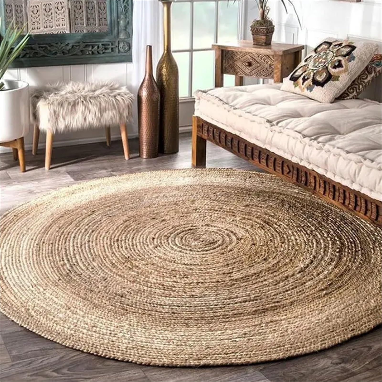 50 m x 8 mm Jute-Seil, Kordel, DIY-Korb, Kratzen, handgefertigt, Verpackung, Gartenarbeit, Hochzeitsdekoration Für Camping Garten