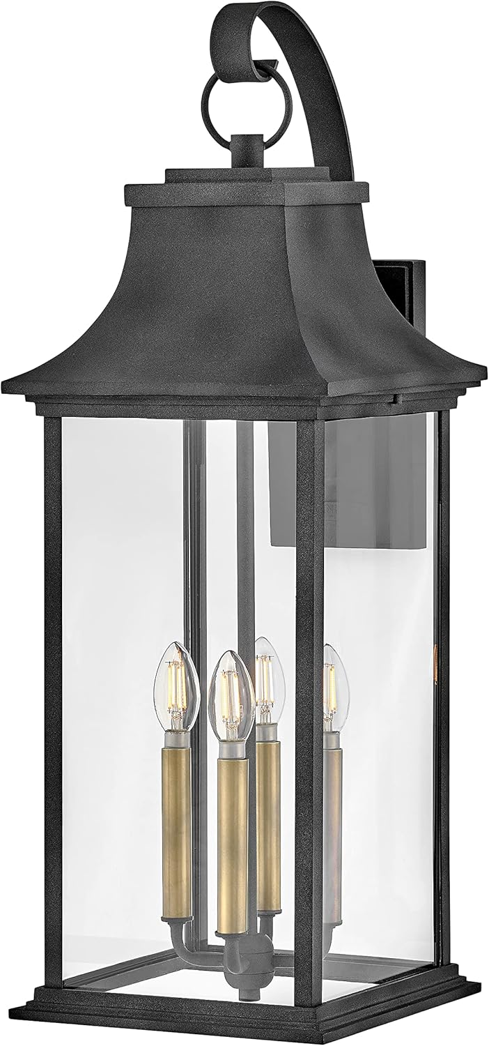 Hinkley Adair Extra Large Wall Mount Lantern, Aged Zinc