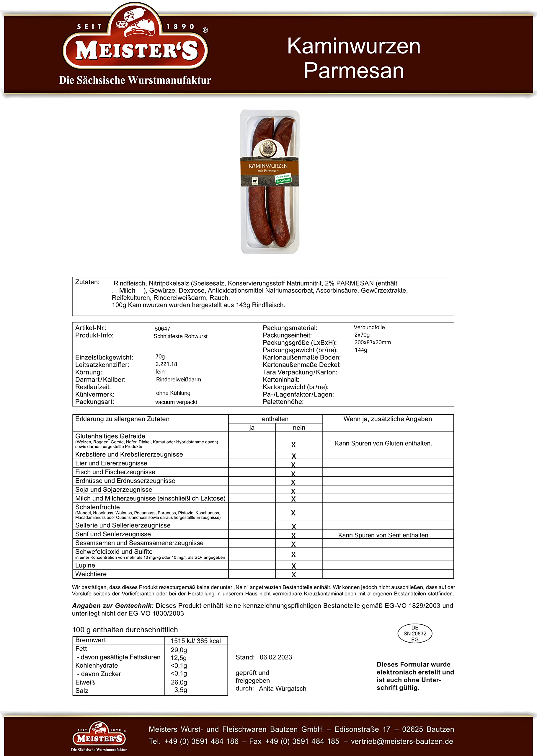 Kaminwurzen Rind 100% Beef | Wurstdelikatesse Rindswurst luftgetrocknet | Rindswürstchen ausgereifte Mettwurst - Salami Snack kalt & heiß essen | Rindfleisch aus Sachsen (4er Pack 560g) geräuchert