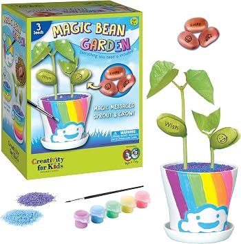 Creativity for Kids Magic Bean Garden, Reveal Magic Messages - Arts and Crafts for Girls and Boys, Spring Crafts & Unique Gift for Kids Ages 5+