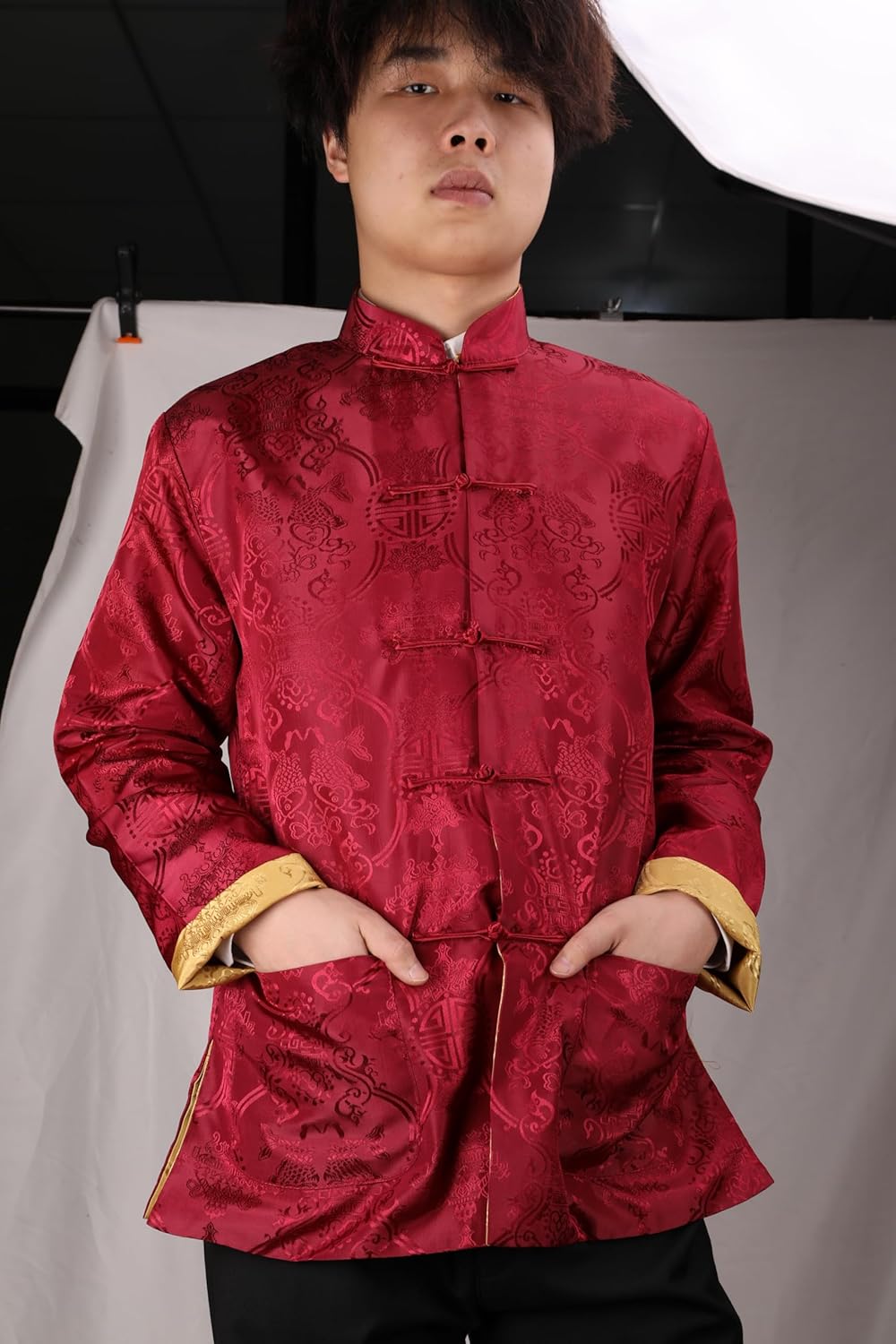 Men's Traditional Chinese Kung Fu Clothing Hanfu & Tang Suit Jacket Wing Chun Uniform Martial Arts Coats