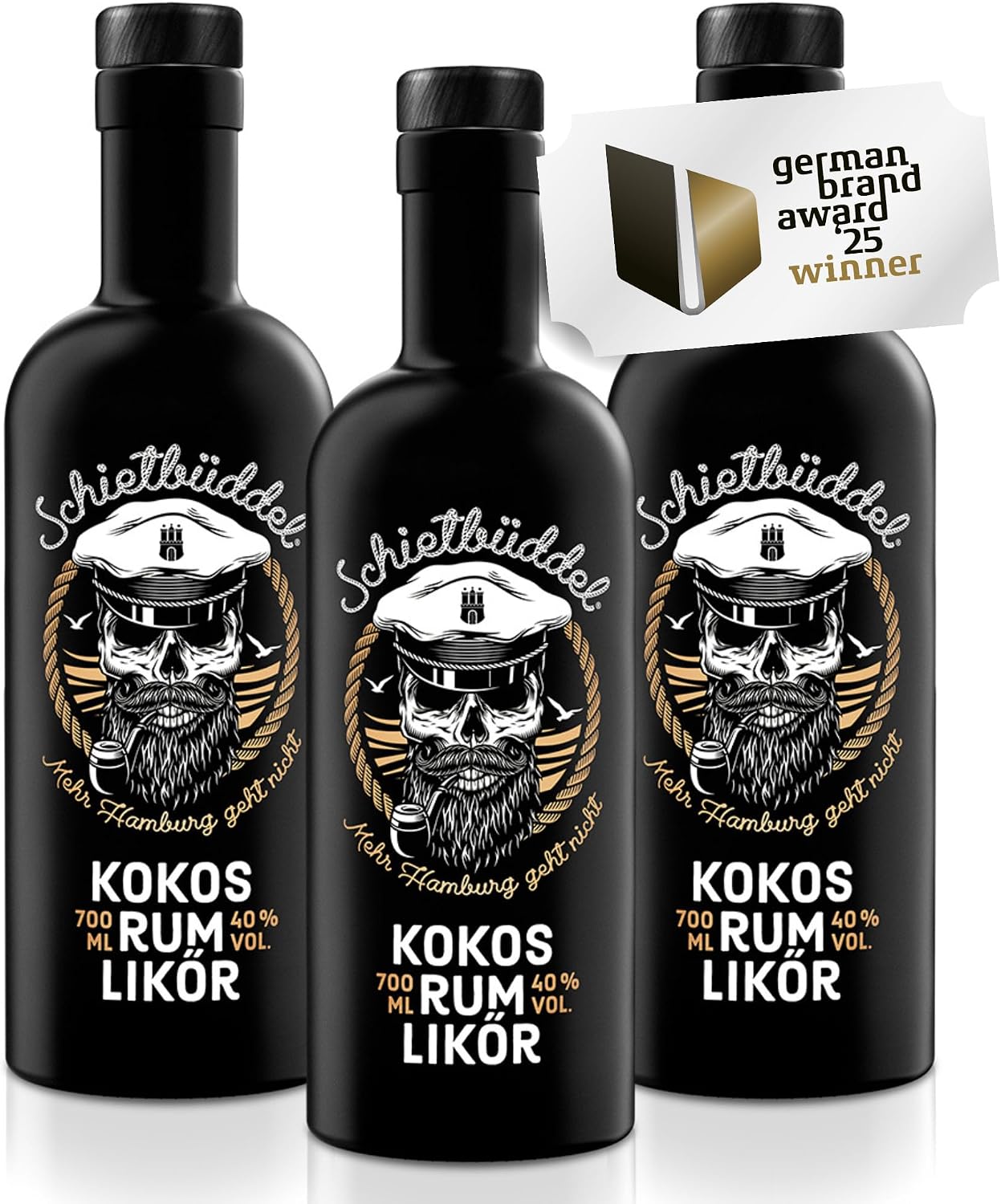 (-27%) SCHIETBÜDDEL Kokos Rum Likör 40% Vol. 3x 0.7 l