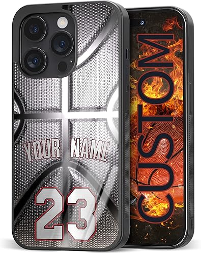 Fundas de baloncesto personalizadas con número de nombre  iPhone 7 8 11 12 13 14 Pro Max Plus Mini Xr Xs SE Samsung Galaxy Z Flip 3 4 S21 S22 A02 03
