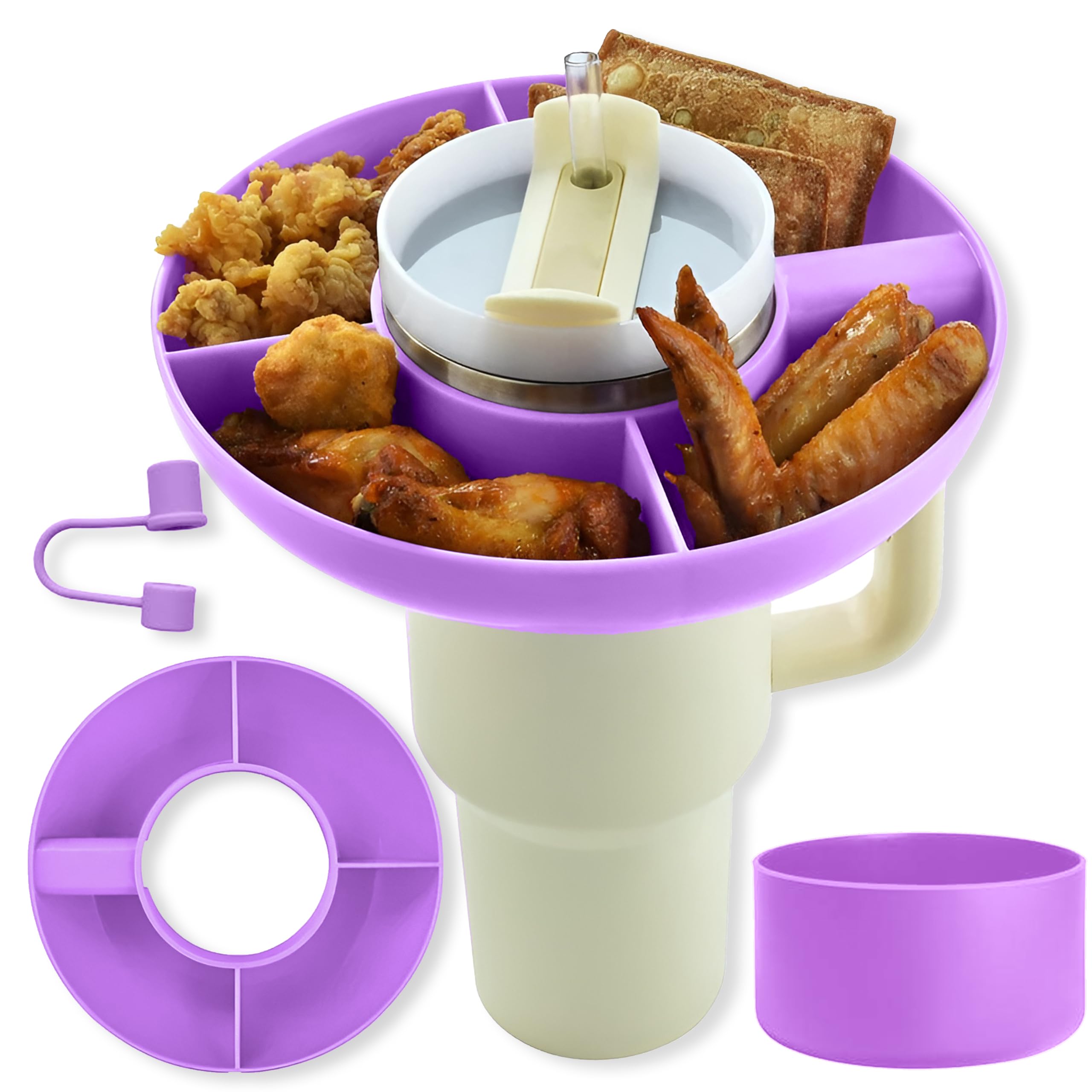 BAG.IT Snack Tray for Stanley Cup 40oz, Purple, 20 cm (W) x 4.5 cm (H)